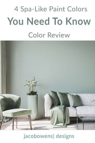 4 Spa-Like Paint Colors You Need To Know Best Spa Paint Colors, Pilates Studio Paint Colors, Med Spa Paint Colors, Spa Colors Relaxing, Spa Wall Colors, Spa Like Paint Colors, Spa Like Bathroom Paint Colors, Zen Bathroom Paint Colors, Zen Bedroom Paint Colors