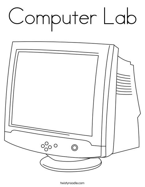 Computer Lab Coloring Page - Twisty Noodle Crt Monitor, Computer Teacher, Sequencing Worksheets, Computer Lessons, Kindergarten Freebies, Preschool Math Worksheets, Kids Worksheets Printables, Classroom Tools, Printable Math Worksheets