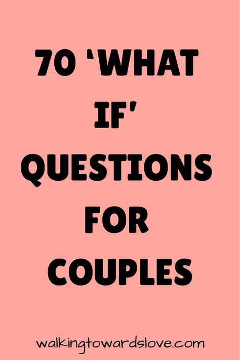 ’70 ‘What If’ Questions for Couples’ offers a creative and intriguing way to explore possibilities and scenarios that might not come up in everyday conversation. This series of hypothetical questions is designed to spark imagination, provoke thought, and lead to deep discussions about values, dreams, and the unknown. From the fun and whimsical to the Parenting Questions For Couples, What If Questions Relationships, Hypothetical Questions For Boyfriend, Deep Questions For Couples, Couples Counseling Activities, Romantic Questions For Couples, Fitness Couples, Party Questions, Scenario Game