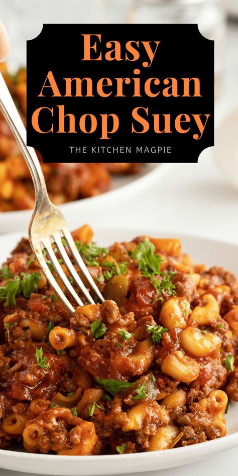 Crock Pot American Chop Suey, Gluten Free American Chop Suey, Chop Suet Recipes, American Chopped Suey Recipe, American Chop Suey Recipe Crockpot, American Chopped Suey, American Chop Suey With Tomato Soup, Crockpot American Chop Suey, America Chop Suey