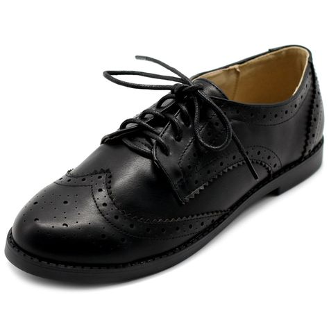 PRICES MAY VARY. Manmade Material Lace Up Oxfords Low Heel Shoes Heel Height: 0.7" Origin: Made in China OLLIO is a well-established fashion shoe brand over 10 years which carries stylish and an affordable women's footwear. OLLIO offers the best quality at low price and confidently ensure the quality of our products. OLLIO carries a diverse and wide range selection of the latest trends and hottest a la mode fashion such as Boots, Military Style, Espadrilles, Flats, Lace-Ups, Loafers & Slip-Ons, Womens Oxfords Shoes, Oxford Shoes Outfit, Black Oxford Shoes, Loafers Outfit, Black Oxfords, Wingtip Oxford, Low Heel Shoes, Flats Shoes, Women's Flats