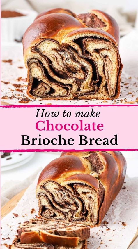 Brioche Bread Recipes, Chocolate Swirl Bread Recipe, Notion Recipes, Chocolate Brioche Bread, Chicago Recipes, Chocolate Bread Recipe, Brioche Bread Recipe, French Brioche, Chocolate Brioche