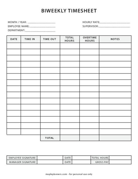 Biweekly Timesheet Template | Employee Log Time Tracker Time Sheet Printable, Timesheet Template, Time Sheet, Debt Repayment, Time Tracker, Small Business Advice, Public Safety, Business Advice, Design Thinking