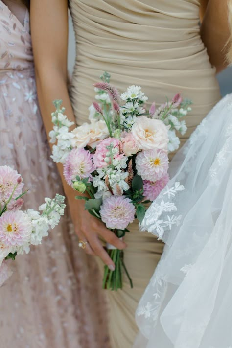 Pink Floral | Bridesmaid Bouquet Ranunculus Bridesmaid Bouquet, Small Bridesmaid Bouquet, Pink And White Bridal Bouquet, Simple Bridesmaid Bouquets, Small Bridesmaid Bouquets, Coral Charm Peony, White Flower Bouquet, Flower Types, Bridesmaids Bouquet