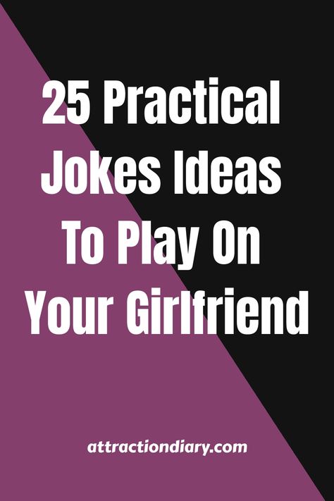 Bring some lighthearted fun into your relationship with these playful and harmless practical jokes for your girlfriend. Get ready for guaranteed laughter and unforgettable moments together. Try out these easy tricks to add some hilarious twists to your love story! Jokes To Tell Your Girlfriend, Car Girlfriend, Boyfriend And Girlfriend Jokes, Girlfriend Jokes, Easy Tricks, Relationship Jokes, Girlfriend Humor, Practical Jokes, Cute Stories