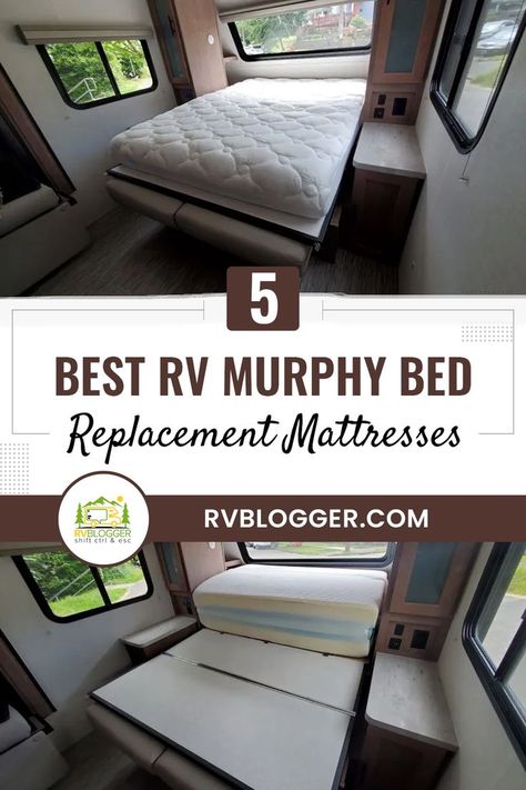 Rv Beds Ideas, Rv Murphy Bed, Murphey Bed, Rv Mattress, Rv Gifts, Camper Beds, Diy Storage Rack, Camper Hacks, Rv Repair