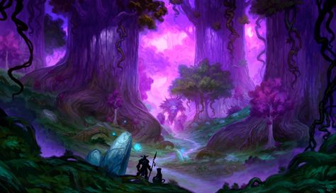 ArtStation - Teldrassil, Konstantin Turovec Warcraft Art, Night Elf, Fantasy Background, Fantasy Forest, World Of Fantasy, Fantasy Setting, Fantasy Places, Wow Art, Fantasy Art Landscapes