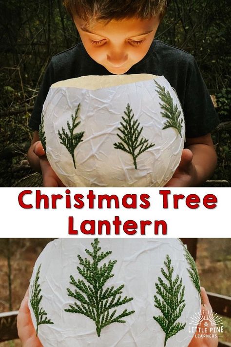 This beautiful winter lantern is a great way to add some light to your holiday season! This is the perfect craft to celebrate the winter solstice, Christmas, or just for fun! Make your very own mini Christmas tree luminary with a few supplies and beautiful pieces of nature. Leaves Crafts, Wicca Holidays, Winter Solstice Traditions, Tree Lantern, Winter Lantern, Horticulture Therapy, Yule Crafts, Lanterns Diy, Yule Celebration