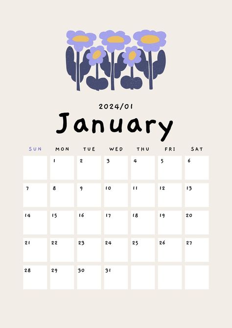 Free Printable Calendar Templates, January Calendar, A4 Document, Calendar Download, Cute Calendar, Printable Calendar Template, Calendar Wallpaper, Digital Calendar, Free Printable Calendar