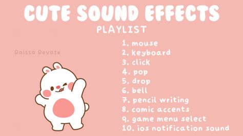 cute sound effects for editing // no copyright Notification Sounds Cute, Ios Notifications, Bullet Journal Writing, Pencil Writing, Cute Texts, Sound Effects, Text Effects, Journal Writing, Video Editing