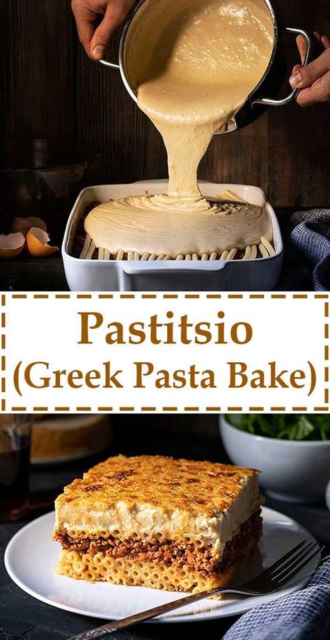 Pastitsio Recipe, Greek Pastitsio, Greek Lasagna, The Boxcar Children, Recipe Lasagna, Vegetarian Lasagna Recipe, Greek Dinners, Soup Ideas, Pastas Recipes