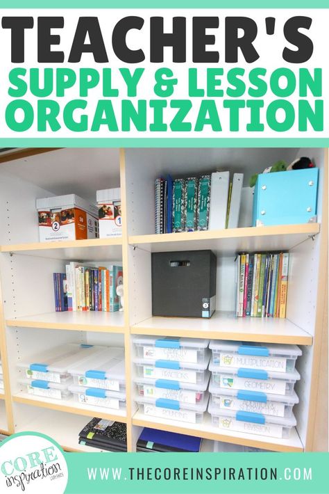 Classroom Store Organization, Organizing A Classroom, Teacher Shelf Organization, Teacher Organization Hacks, Decluttering Classroom, Teacher Cabinet Organization, Declutter Classroom, Teacher Closet Organization, Teacher Organization Ideas Elementary