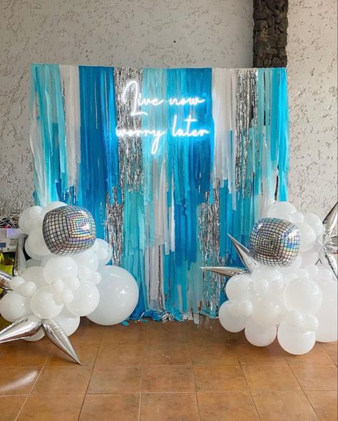 Mamma Mia Theme Grad Party, Mama Mia Birthday Party Decorations, Disco Mama Mia Party, Mamma Mia Photo Backdrop, Mamma Mia Backdrop, Mamma Mia Pool Party, Mamma Mia Bid Day, Mama Mia 17th Birthday Party, Mama Mia Party Outfit