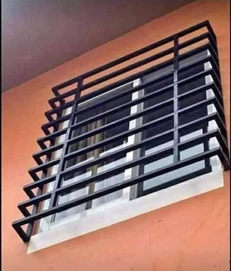 Window Security Bars, Security Design, Steel Bed Design, Window Grills, Modern Window Grill, Home Window Grill Design, Front Porch Railings, Burglar Bars, Window Grill Design Modern