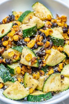 Zucchini Corn Salad, Best Zucchini Recipes, Zucchini Corn, Easy Zucchini Recipes, Fitness Meals, Corn Salad Recipes, Zucchini Salad, Healthy Fitness Meals, Parmesan Zucchini