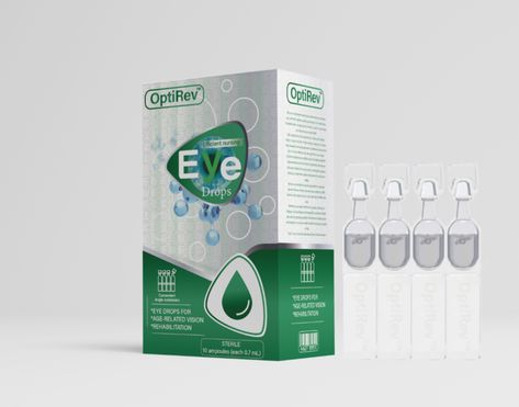 OptiRev™ Eye Drops for Presbyopia Rehabilitation Eye Drop Packaging Design, Moving Text, Eye Conditions, Eye Drop, Phone Messages, Iphone Background Images, Eye Drops, Dry Eyes, Eye Health