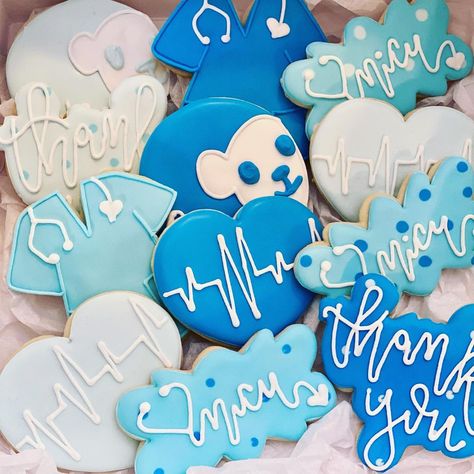 Nurse Cookies, Thank You Cookies, Neonatal Nurse, Nurses Day, Royal Icing, Sugar Cookies, Sugar Cookie, Baking, On Instagram