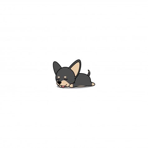 Cute chihuahua dog sleeping Cute Chihuahua Drawing, Chihuahua Drawing Simple, Chihuahua Cartoon, Back Rounds, Chihuahua Drawing, Cute Dog Drawing, Dog Animation, Dog Sleeping, Cute Chihuahua