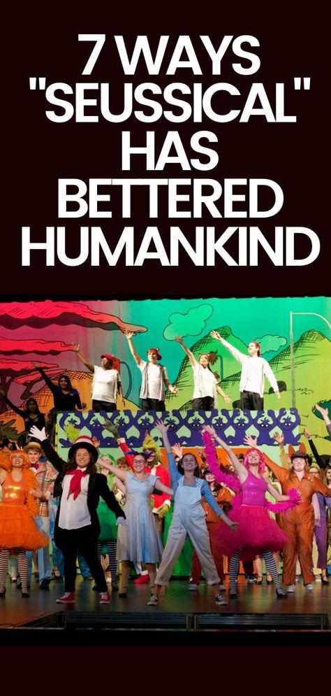 Here’s a riddle: what is brightly colored, occasionally glows in the dark, and is covered in multicolored feathers? Some of you might be thinking: but of course-this year’s Met Gala! Alas, no dear readers, that’s not what I’m talking about.  I’m talking about Seussical the Musical. Seussical The Musical, Seussical Jr, Seussical Costumes, Horton Hears A Who, Theatre Plays, Conversation Topics, Community Theater, Drama Club, Theatre Life