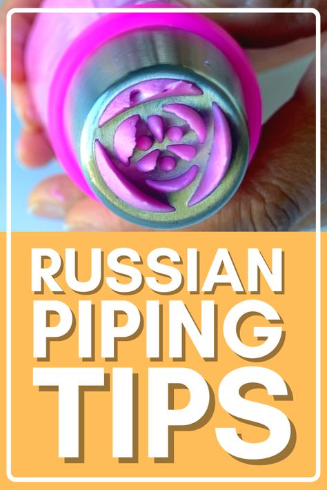 In this video, I share my top tips for how to use Russian piping tips (or nozzles) and demonstrate what each tip and a 12-tip set looks like when piped. If you own a set of Russian-style piping tips, you'll want t save this video to reference later! Russian Cake Decorating Tips, Russian Cake Tips, Russian Cake Decorating, Russian Decorating Tips, Cupcake Icing Tips, Russian Icing Tips, Cake Icing Tips, Russian Tips, Cupcake Decorating Techniques