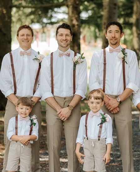 Groomsmen Attire Suspenders, Brown Groomsmen Suits, Khaki Groomsmen, Tan Groomsmen, Rustic Groomsmen Attire, Brown Groomsmen, Groom Suspenders, Groomsmen Suspenders, Wedding Groomsmen Attire