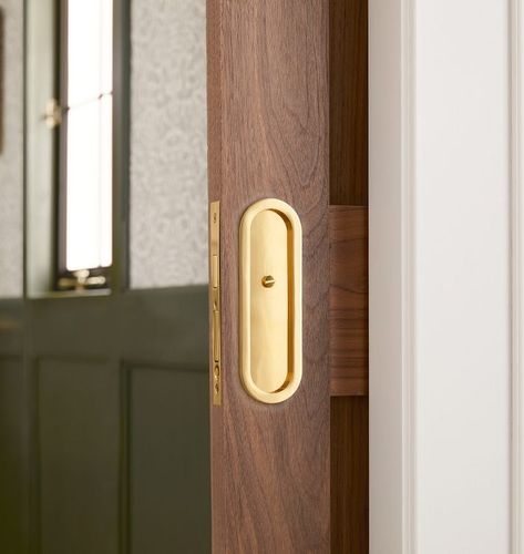 Add Style And Function To Your Pocket Door With Our Beautifully Crafted Eastbank Pocket Door Set. Customize To Your Door With An Adjustable Strike That Fits Doors 1-3/8" Thick. Modern Pocket Doors, Door Privacy, Sliding Pocket Doors, Pocket Door Hardware, Interior Design Resources, Pocket Door, Door Sets, Pocket Doors, Free Interior Design