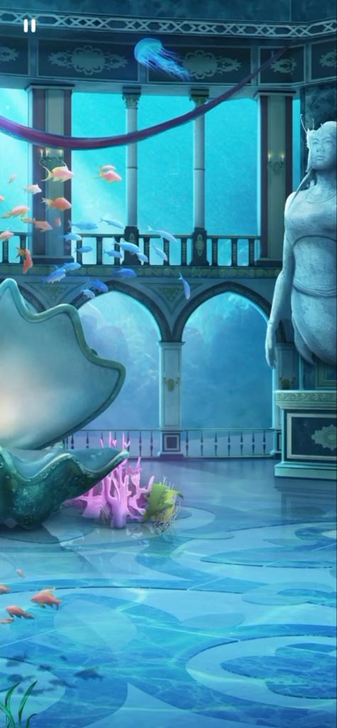 Mermaid Palace Under The Sea, Underwater House Fantasy Art, Atlantis Bedroom, Mermaid Castle Underwater, Mermaid Throne, Palace By The Sea, Starwars Oc, Underwater Palace, Mermaid Palace