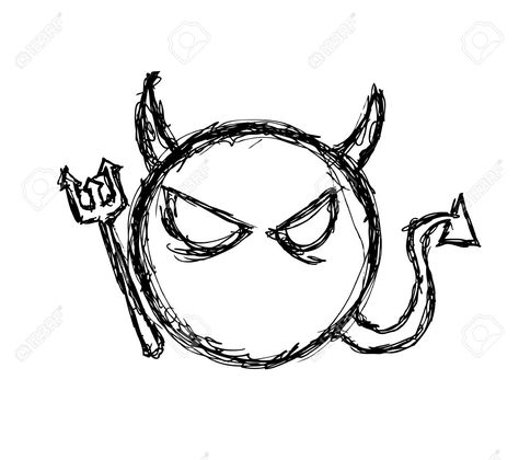 Easy Demonic Drawings, Easy Demon Drawings, Satanic Drawings Easy, Devil Drawings Sketches, Devil Face Drawing, Demon Doodle, Devil Sketch, Mosquito Drawing, Devil Character