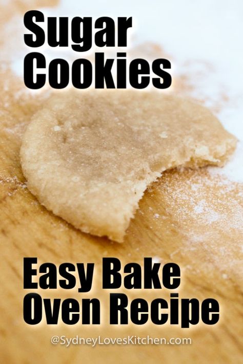 This Sugar Cookies Easy Bake Oven Recipe is delicious. The Easy Bake Oven sugar cookies are so warm and heavenly when you eat them. My favorite time to make this sugar cookies Easy Bake Oven recipe is when we are about to have a bedtime snack because they are so quick and easy. #easybakeoven #sydneyloveskitchen #easybakeovenrecipes #easybakeovencookies #cookierecipe Easy Bake Oven Refills, Easy Bake Oven Mixes, Easy Bake Oven Recipes, Bedtime Snack, Vanilla Frosting Recipes, Oven Diy, Easy Bake Oven, Oven Recipe, Sugar Cookie Mix