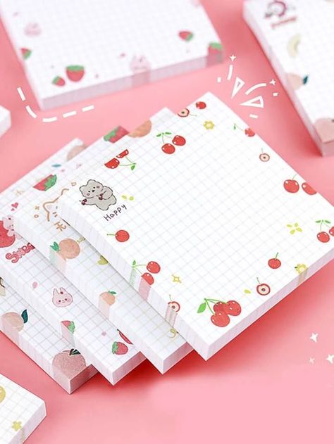 1pc Cartoon Graphic Random Sticky Note | SHEIN USA Shein Stationary, Cheap Kawaii Stationery For Personal Use, Kawaii Rectangular Case Stationery As A Gift, Pink Kawaii Stationery For Gifts, Kawaii Pink Rectangular Stationery, Memo Pad, Cute Stationery, Sticky Notes, Fashion Online Shop