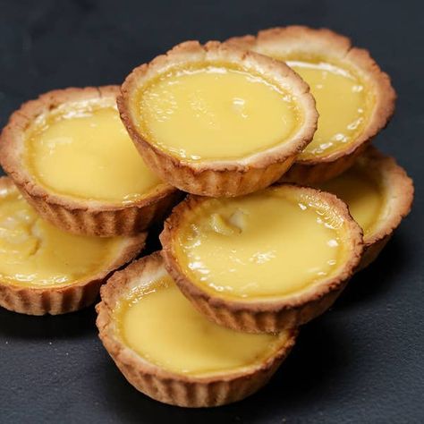 Egg Tart Recipe, Telur Gulung, Snack Sani, Custard Tarts, Chinese Egg, Pembuat Roti, Chinese Dessert, Egg Custard, Custard Tart