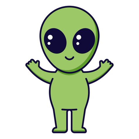 Alien Cartoon Character, Space Kawaii, Kawaii Alien, Alien Vector, Alien Cartoon, Alien Drawings, Space Drawings, Cute Vector, Alien Character