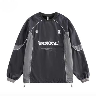 BOXXX LONG SLEEVE JERSEY TOP · STORE CAT CAT · Online Store Powered by Storenvy Outwear Coat, Hip Hop Outfits, Men Street, Womens Crewneck, Oversized Pullover, Round Neck Sweaters, Loose Tops, Casual Sets, Oversized Sweatshirt