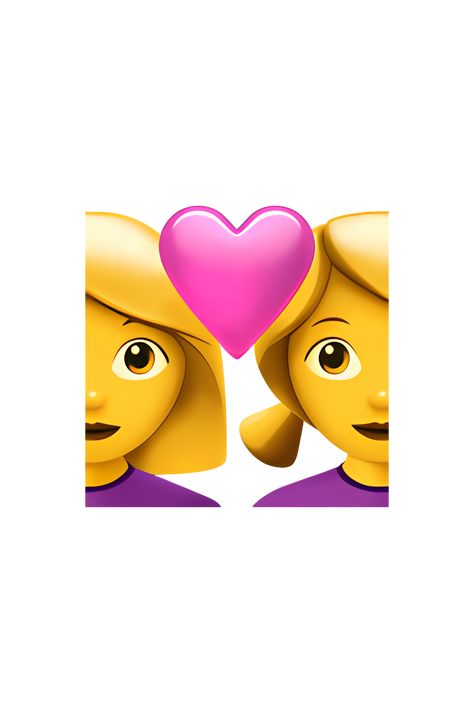 This emoji depicts two women standing side by side, with their arms around each other's waist. They are both wearing matching red shirts and have short haircuts. Above them, there is a red heart symbol, indicating that they are a couple in love. Apple Emojis, Emoji Love, Heart Women, Cute Emoji Wallpaper, Heart Symbol, Emoji Wallpaper, Woman Standing, Red Shirt, Couples In Love