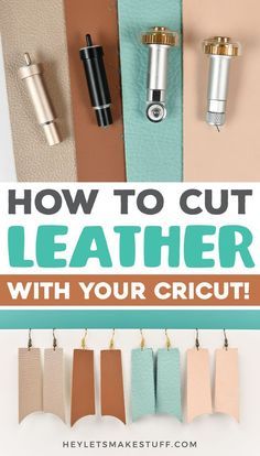 Cricut Fabric Projects, Cricut Projects To Sell, Earrings Cricut, Cricut Leather, Diy En Cuir, Galaxy Slime, How To Use Cricut, Cricut Mat, Cricut Supplies