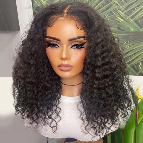 PRICES MAY VARY. Hair type : Curly wig Deep Wave Bob, Pretty Wigs, Lace Frontal Bob, Curled Bob, Curly Lace Frontal, Brazilian Hair Wigs, Afrikaanse Mode, Remy Hair Wigs, Bob Lace Front Wigs