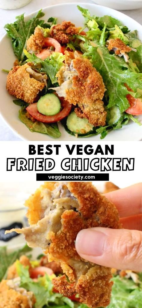 Vital Wheat Gluten Chicken, Vital Wheat Gluten Recipes Vegan, Jackfruit Fried Chicken, Vital Wheat Gluten Recipes, Jackfruit Chicken, Meatless Chicken, Veggie Society, Seitan Chicken, Vegan Meat Recipe