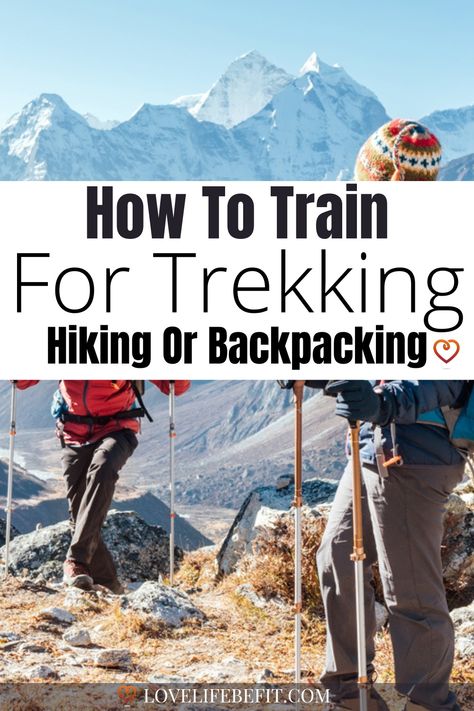 Train for trekking, hiking training or backpacking training with our hiking training plan workout suggestions to get you fit and strong. Buiild overall muscular strength for uneven and demanding terrain, cardiovascular fitness for the challenge of hiking in mountains at altitude, and stamina to cope with spending hours on your feet. Backpacking Training Plan, Hiking Exercise Training, Hiking Training Plan Workout, Hiking Workout Plan, Hiking Workout Training, Backpacking Workout, Backpacking Training, Patagonia Trip, Strength Training Plan