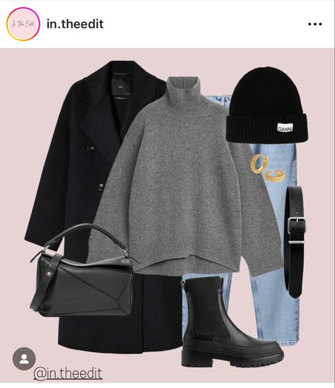 Grey Bag Outfit, Combat Boot Outfits, Christmas Eve Eve, Edit On Instagram, Perfect Capsule Wardrobe, Irish Fashion, Insta Outfits, Classic Style Outfits, Grey Bag