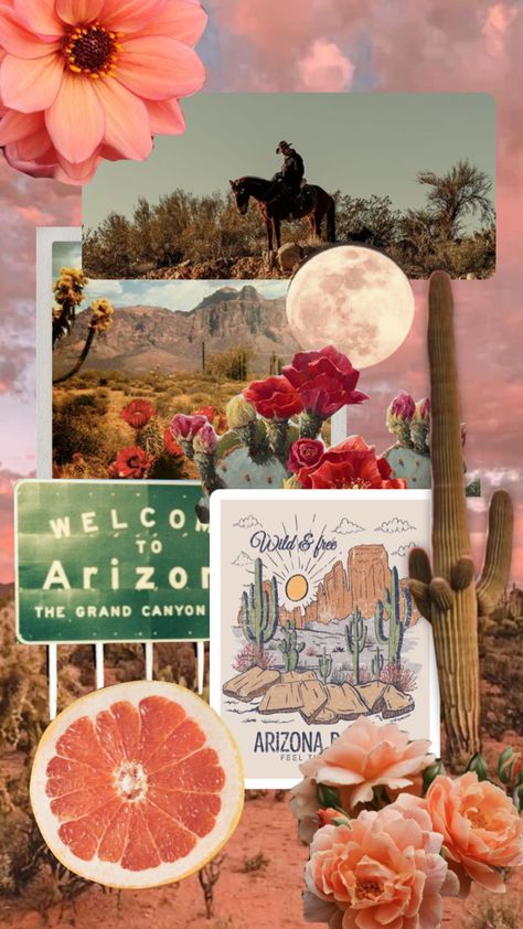 #moodboard #vintage #aesthetic #collage #summeraesthetic #summervibe #desertaesthetic #arizona #arizonaaesthetic #desertvibe #travelvibe #arizonavibe Arizona Vibes Aesthetic, Pastel Desert Aesthetic, Vintage Arizona Aesthetic, Wanderlust Aesthetic Wallpaper, Arizona Living Aesthetic, Retro Desert Aesthetic, Arizona Aesthetic Wallpaper, Tucson Aesthetic, Arizona Wallpaper Iphone