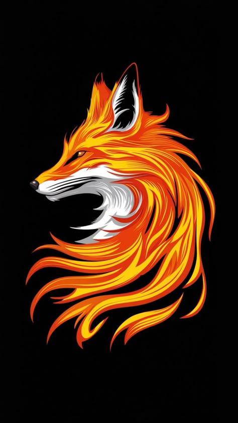 Fire Fox Art, Fox Reference, Logo Tiktok, Fire Dog, Stained Glass Artwork, Copperplate Calligraphy, Wolf Photos, Fox Tattoo, Fox Art