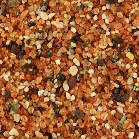 Rounded quartz grains (covered with rust-colored hematitic pigment) plus biogenic and lithic fragments from the Dubai Desert, United Arab Emirates. Biogenic grains clearly indicate that the sea can't be very far away. Sand Under Microscope, Falling Sand, Niche Market, Gravel Stones, Sand Collection, Arabian Peninsula, Rocks And Fossils, Sea Can, Brand Photography Inspiration