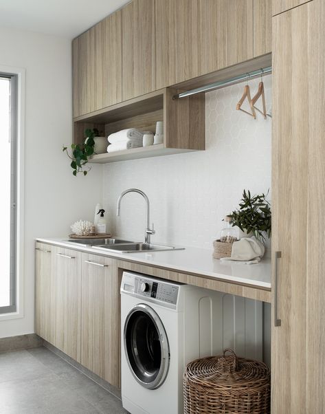 Zephyr and Stone • Beach House Laundry Scandinavian Laundry Room, Laundry Makeover, Laundry Chute, Laundry Room Layouts, Laundry Room Renovation, Laundry Design, Modern Laundry Rooms, Laundry Room Inspiration, Laundry Room Remodel