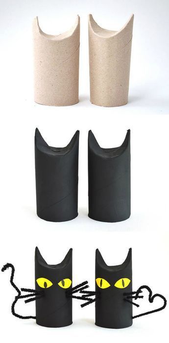 Lembrancinhas de Halloween: 34 Ideias Simples e Baratas Strašidelný Halloween, Bricolage Halloween, Toilet Roll Craft, Chat Halloween, Diy Halloween Decor, Paper Roll Crafts, Halloween Diy Crafts, Halloween Crafts For Kids, Halloween Decorations Indoor