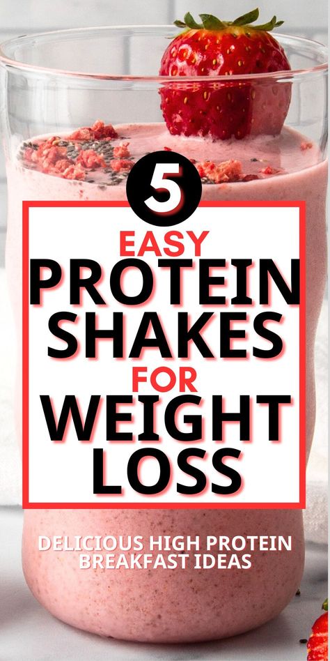 These protein shakes for weight loss make a delicious high protein breakfast, snack, or meal replacement. Includes whey, plant-based, and collagen options., and a template recipe for making your own healthy smoothies. Plant Based Protein Shakes, High Protein Breakfast Shakes, Simple Protein Shake Recipes, Protein Powder Recipes Shakes, Protien Smoothies Recipes, Easy Protein Shakes, Breakfast Shakes Protein, Protein Drink Recipes, Protein Breakfast Smoothie