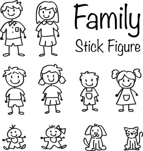 Family Stick Figures, Stick Figure Family, Cartoon Giraffe, Idee Cricut, House Name, Large House, Tassen Design, Family Cartoon, Family Poster