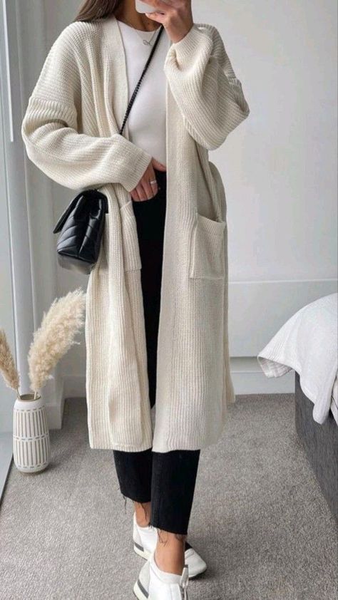 Cardigan Outfit Ideas, Long Cardigan Outfit, Cozy Outfits, Cardigan Outfit, Winter Fashion Outfits Casual, Cardigan Outfits, Casual Winter Outfits, Autumn Outfit, Outfit Inspo Fall