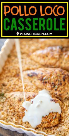 El Pollo Loco Chicken Bowl Recipe, Chicken On The Beach Mexican, Mexican Chicken And Rice Casserole, Chipotle Marinade, White Cheese Dip, Chicken Mexican, Mexican Chicken And Rice, Casserole Chicken, Chicken And Rice Casserole