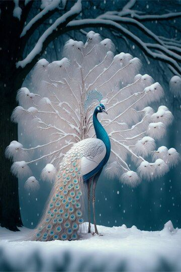 Fantasy Peacock, Peacock Pictures, Portraits Art, Handmade Gifts Diy, Jigsaw Puzzles 1000, Snow Tree, Peacock Art, Animal Portraits, Painting Accessories