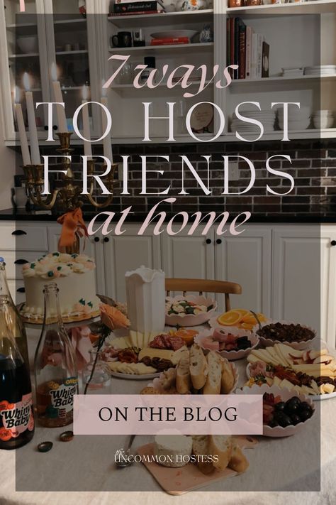 From DIY pizza nights to book clubs, here are 7 unique ways to host friends in your home! Whether you're looking for ideas to build friendships in your 20s, or want to reconnect with longtime friends - hosting small get togethers or dinner parties is a great way to welcome people into your home and spend quality time together. Check out the list of ideas on The Uncommon Hostess blog! Build Friendships, Friends At Home, Diy Pizza, Your 20s, Book Clubs, Girls Night, At Home